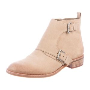 MICHAEL MICHAEL KORS Adams Tan Suede Monk Strap Booties